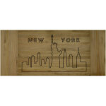 Box furniture - t�te de lit eco. new york 2 3p. 160x60cm bois massif de pin. vieilli