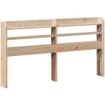 T�te de lit avec �tag�res 160 cm bois massif de pin vidaxl