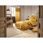 Tête de lit 'gaïa' 5 boutons avec passants 50 x 80 cm 'gaze de coton' - couleur: gaïa safran Tête de lit 'gaïa' 5 boutons avec passants 50 x 80 cm 'gaze de coton' - couleur: gaïa safran