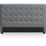 Tte de lit luxor 180cm gris