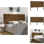 T�te de lit marron miel 126x4x100 cm bois massif de pin - t�te de lit - t�te de lit bois - t�te de lit ...