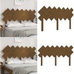 Tte de lit marron miel 141x3x80, 5 cm bois massif de pin - tte de lit - lit - meuble de chambre - bois ...
