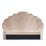Tte de lit mermaid 160 cm velours taupe
