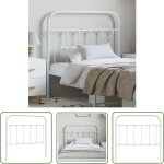 T�te de lit m�tal blanc 100 cm - t�te de lit - lit simple - t�te de lit en m�tal - t�ti�re de lit - d�coration ...