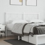 T�te de lit m�tal blanc 160 cm vidaxl