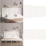 Tte de lit murale blanc 206x3x91, 5 cm bois massif de pin - tte de lit murale - tte de lit bois - ...