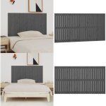 T�te de lit murale gris 166x3x90 cm bois massif de pin - t�te de lit murale - t�te de lit bois - t�te ...
