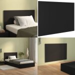 T�te de lit noir 120x1, 5x80 cm bois d'ing�nierie - t�te de lit - literie - meuble de chambre - bois ...