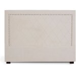 T�te de lit nolwen velours beige 160cm