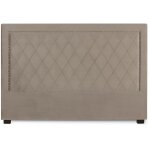 T�te de lit nolwen velours taupe 180cm