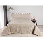 T�te de lit � pattes en 100% lin beige fonc� 160x70 cm