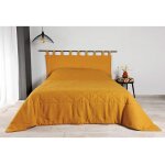 T�te de lit � pattes en 100% lin cuivre 160x70 cm