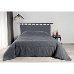 T�te de lit � pattes en 100% lin gris clair 160x70 cm