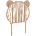Sweeek - tte de lit en rotin pour chambre enfant. nias 90 x 100cm. coloris naturel / rose