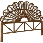 Sweeek - t�te de lit en rotin fonc�. anggun 160 cm