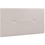 Pegane - tte de lit en simili - cuir coloris blanc - longueur 110 x profondeur 4 x hauteur 55 cm
