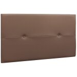 Tête de lit en simili - cuir coloris marron chocolat - longueur 110 x profondeur 4 x hauteur 55 cm pegane ... Tête de lit en simili - cuir coloris marron chocolat - longueur 110 x profondeur 4 x hauteur 55 cm pegane ...