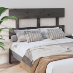 T�te de lit style scandinave pour chambre � coucher gris 144x3x81 cm bois massif de pin vidaxl