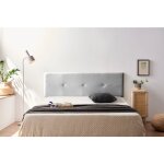 T�te de lit tapis�e napoli simili cuir 130x50x5 cm moonia