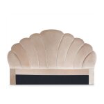 T�te de lit en velours  shelly  180cm taupe