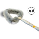 Tte de loup balai brosse vinyle manche tlescopique 1 m  1, 75 m nettoyage poussire toiles d'araignes ...