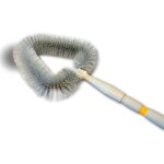 Tte de loup balai brosse vinyle manche tlescopique 1 m  1, 75 m nettoyage poussire toiles d'araignes ...