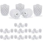 Tête de rechange pour brosse wc lot de 40 orifice intérieur 9, 5 mm diamètre 7 cm, blanc - relaxdays Tête de rechange pour brosse wc lot de 40 orifice intérieur 9, 5 mm diamètre 7 cm, blanc - relaxdays