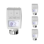 Silamp - t�te thermostatique connect�e zigbee universelle avec ecran lcd (lot de 4)