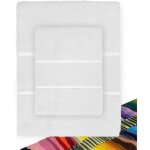 Lot de 1 serviette de toilette + 1 serviette invit� en �ponge et toile a�da � broder au point de croix ...