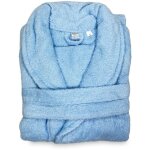 Châle éponge peignoir sans capuche bleu clair en pur coton fabriqué en italie xxl Châle éponge peignoir sans capuche bleu clair en pur coton fabriqué en italie xxl
