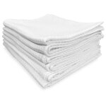 Set 6 serviettes serviette coton couleur unie blanc nid d'abeille hotel supply 60x100