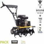 Motobineuse thermique 79 cm3 1, 9 cv 2 vitesses travail 40 � 60cm texas lilli 365tg