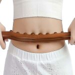 Crea - th new 8 beads gua sha massage stick carbonized wood back body meridian scrapping therapy wand ...