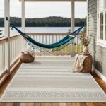 The carpet - calgary tapis plat robuste design moderne beige, 140 x 200 cm