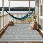 Calgary tapis plat robuste design moderne gris, 120 x 160 cm