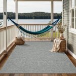 The carpet - calgary tapis plat robuste design moderne gris, 140 x 200 cm