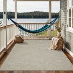 The carpet - calgary tapis plat robuste moderne beige gris, 140 x 200 cm