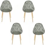 Lot de 4 chaises d'ext�rieur calvi en polypropyl�ne