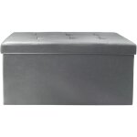 The home deco factory - banc coffre de rangement en polyur�thane zo� gris