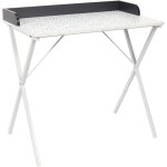 The home deco factory - bureau en mtal et mdf terrazzo gris