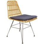 The home deco factory - chaise intrieure extrieure avec galette surabaya bois naturel