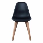 The home deco factory - chaise scandinave avec pieds en bois - noir - livraison gratuite The home deco factory - chaise scandinave avec pieds en bois - noir - livraison gratuite