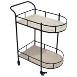 The home deco factory - desserte � roulettes bois et m�tal