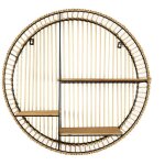 The home deco factory - etag�re ronde 3 niveaux en bambou et m�tal