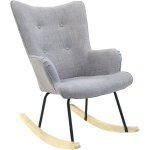 The home deco factory - fauteuil  bascule en tissu et mtal helsinki