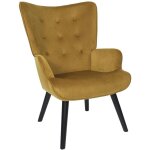 The home deco factory - fauteuil de salon giulia jaune - home deco factory