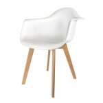 The home deco factory - fauteuil scandinave - blanc - livraison gratuite