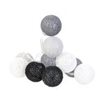 Guirlande lumineuse  led '10 boules' 192cm gris