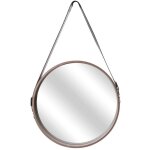 Miroir rond avec anse en pu barber 40 cm Miroir rond avec anse en pu barber 40 cm