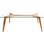 The home deco factory - table basse rectangulaire en verre 110 x 60 x 45 cm
